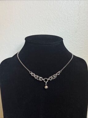 Y2K Ball Pendant Chain Maille Necklace